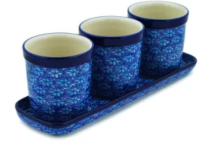 12" Set of 3 Planters - Deep Into The Blue Sea