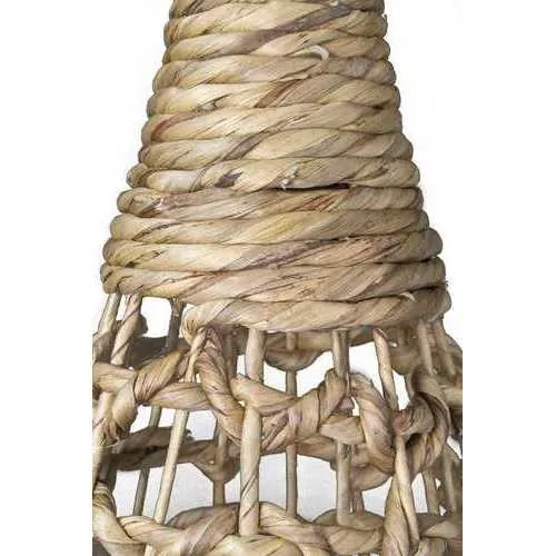 12" X 12" X 38" Natural Water Hyacinth Water Hyacinth Woven Floor Vase