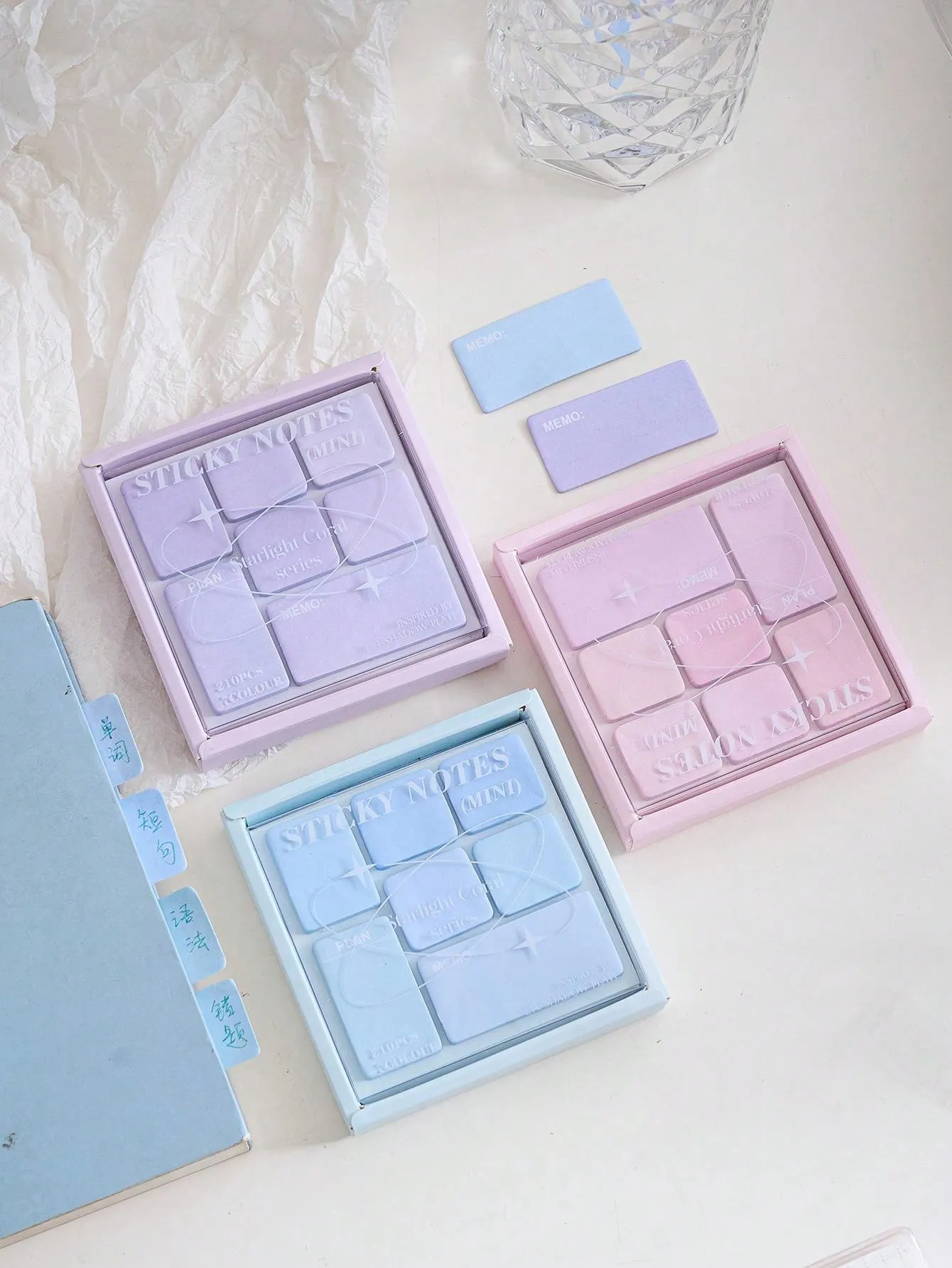 1pc Gentle Macaron Color Boxed Eyeshadow Palette Styling Sticky Notes