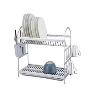 2 Tier Dish Rack Aluminum