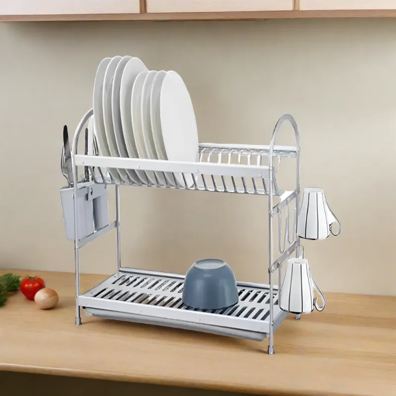 2 Tier Dish Rack Aluminum