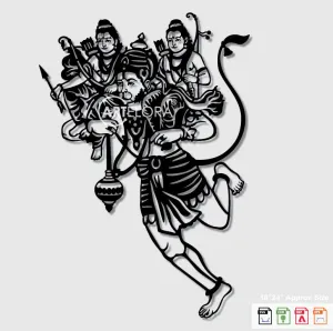 2D Modern Art Hanuman (Ram and Lakshman)