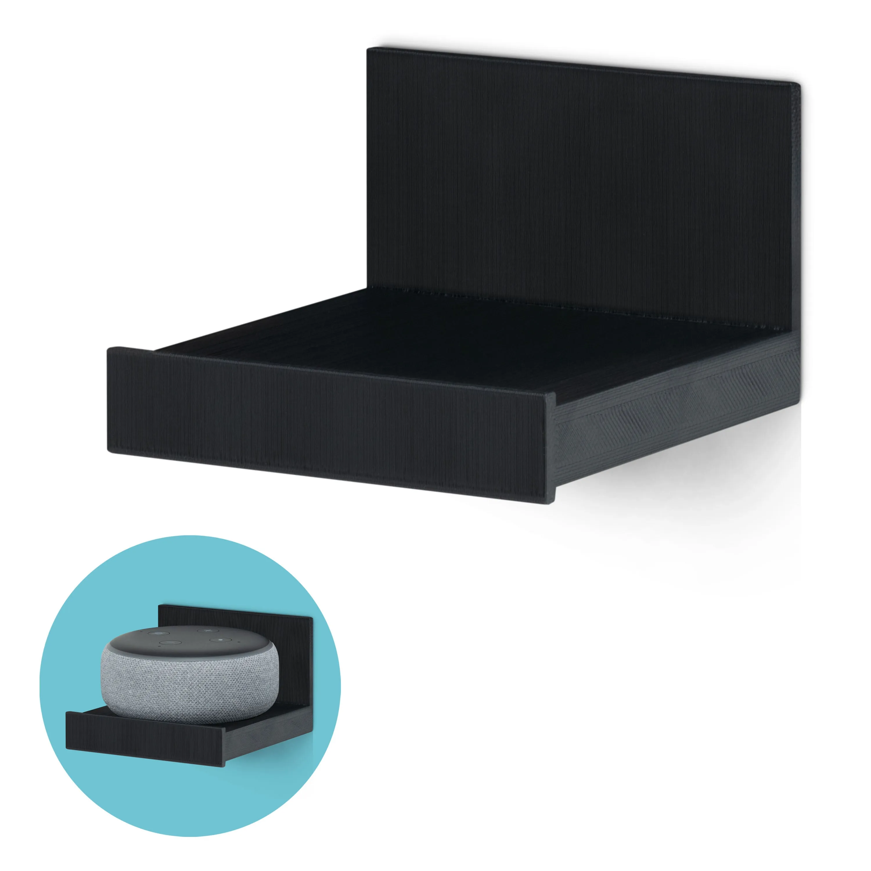 4" Adhesive Universal Small Floating Shelf (135) for Security Cameras, Small Plants, Storage & More