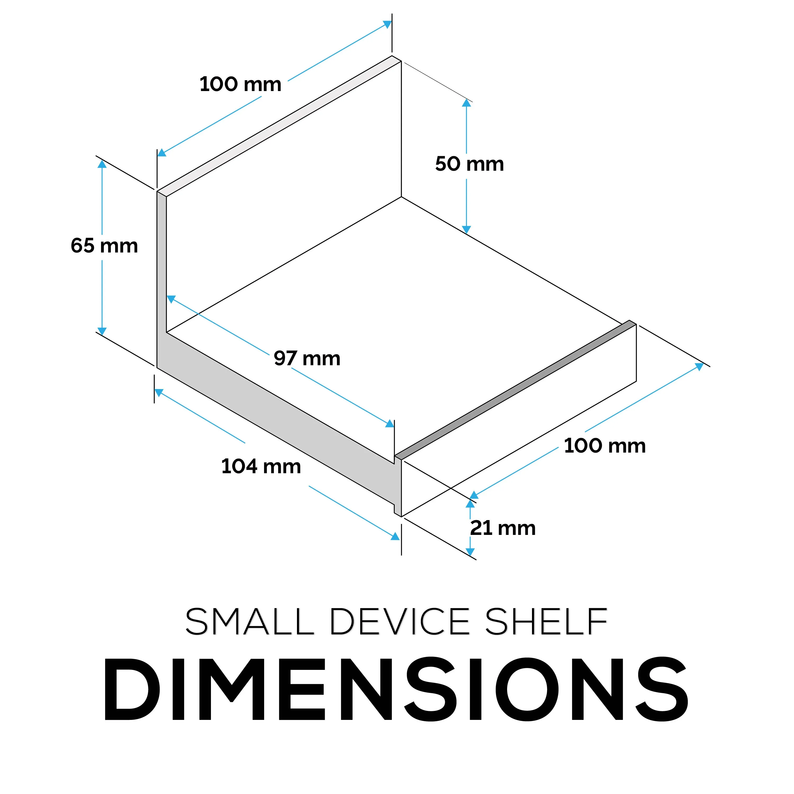 4" Adhesive Universal Small Floating Shelf (135) for Security Cameras, Small Plants, Storage & More