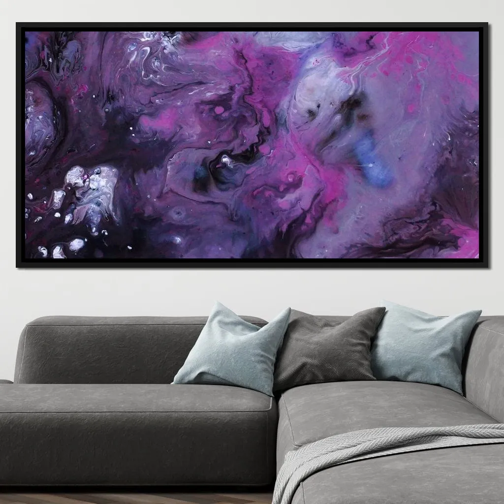 Abstract Purple & Black Canvas