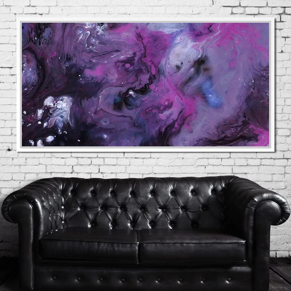 Abstract Purple & Black Canvas