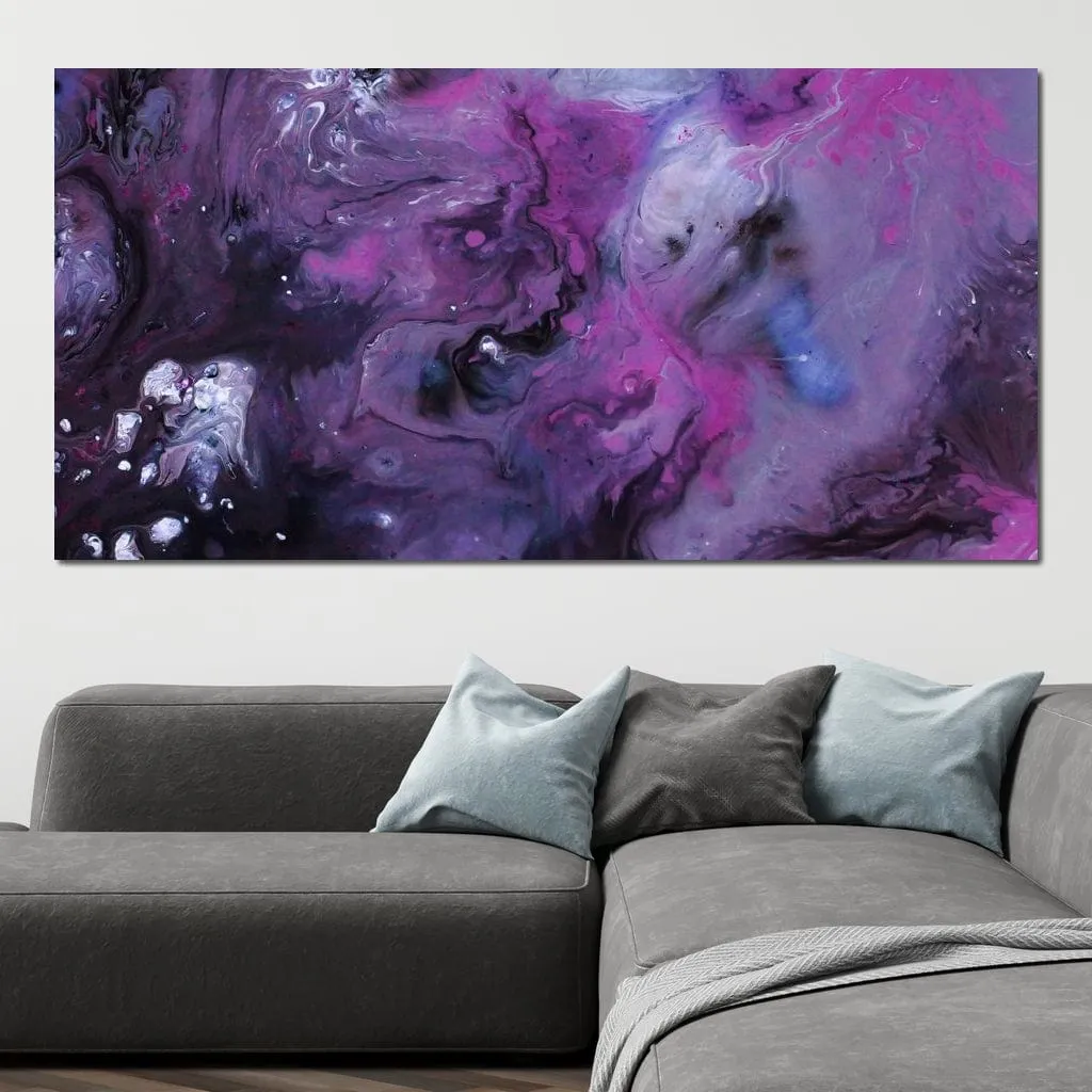 Abstract Purple & Black Canvas