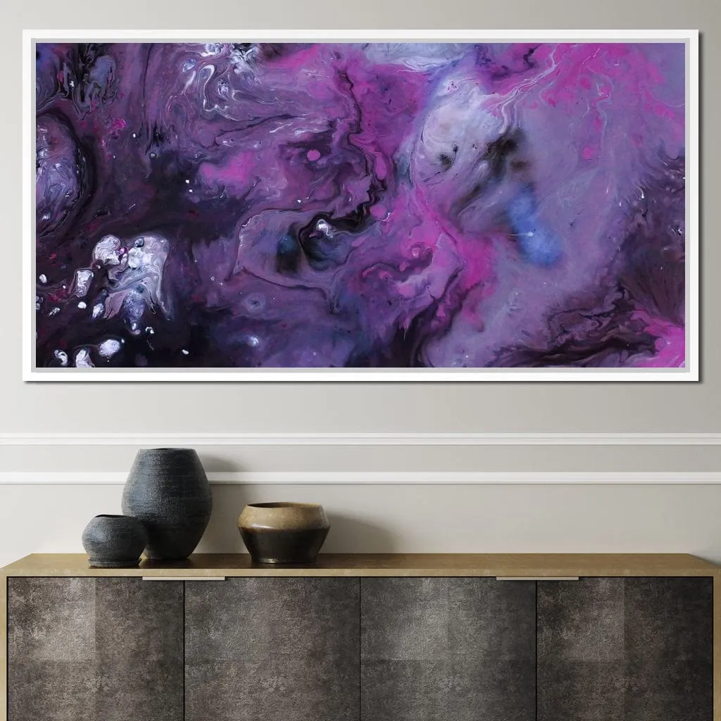 Abstract Purple & Black Canvas