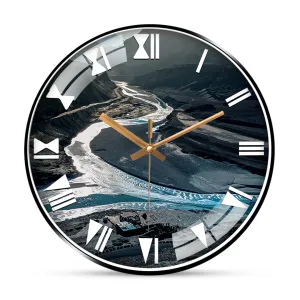 Aerial view ladakh wall clock