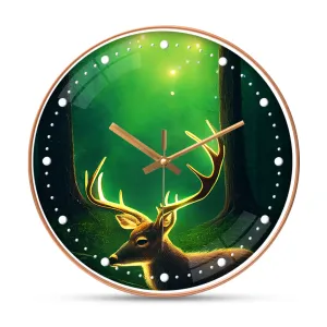 Amazing deer wall clock