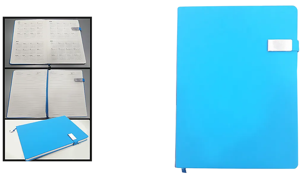 AMS-RM-8504 - LIGHT BLUE - A4 size - Soft touch Notebooks