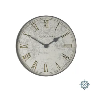 Baker And Brown Atlas Clock White