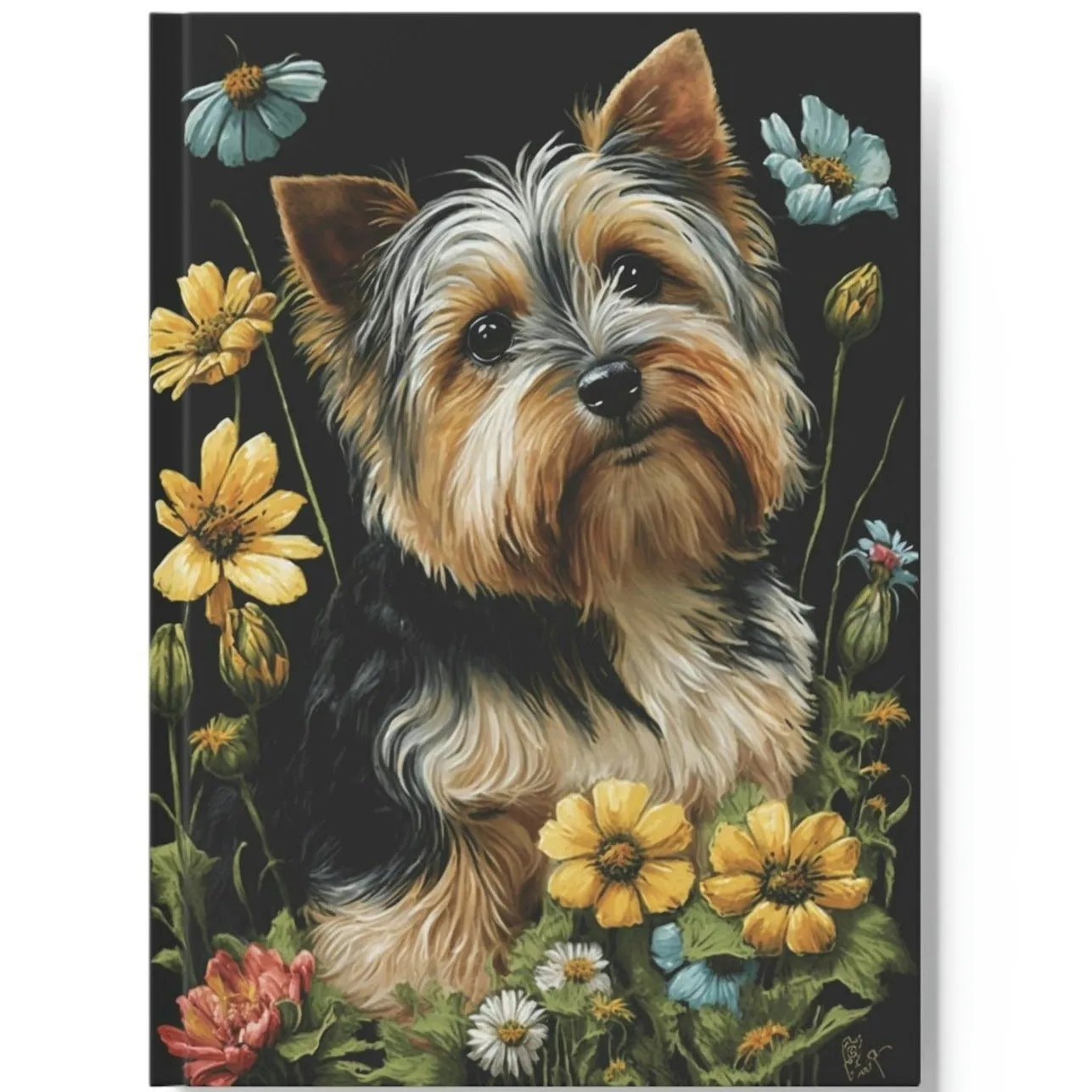 Biewer Terrier Notebook - Garden Portrait - Biewer Terrier Inspirations - Hard Backed Journal