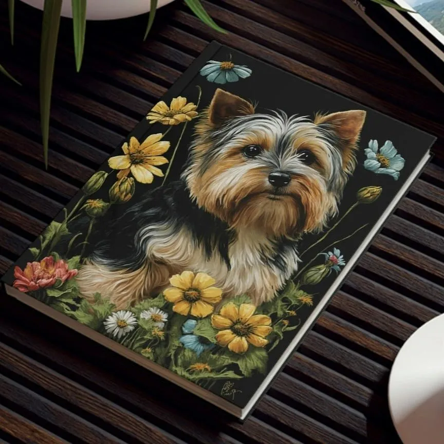 Biewer Terrier Notebook - Garden Portrait - Biewer Terrier Inspirations - Hard Backed Journal