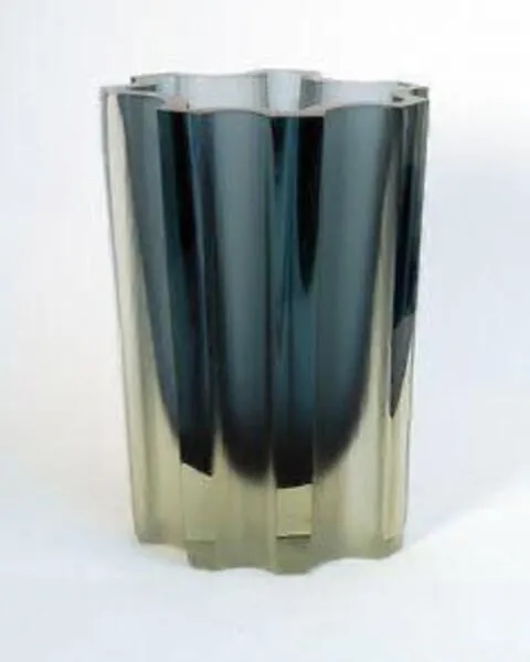 Black And White Turmoline Murano Vase - Angie Homes