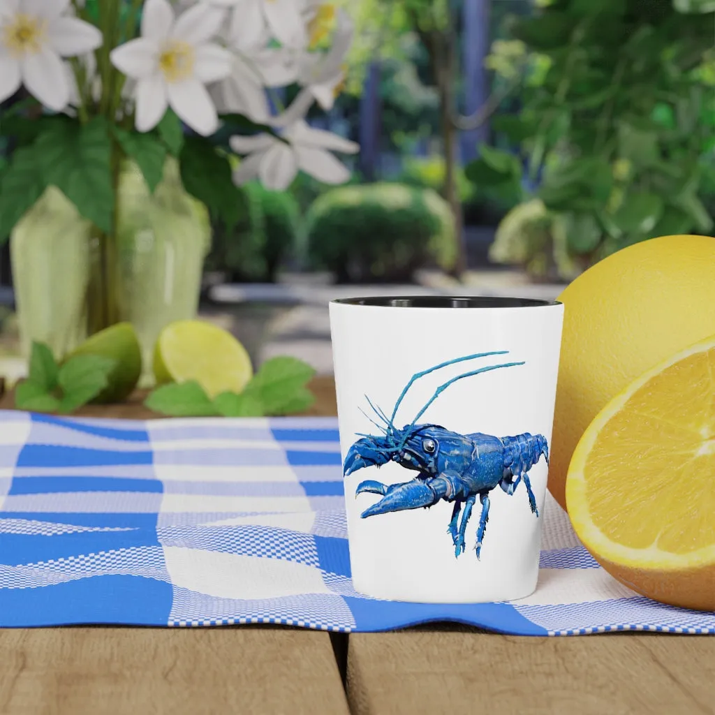 Blue Crawfish Shot Glass