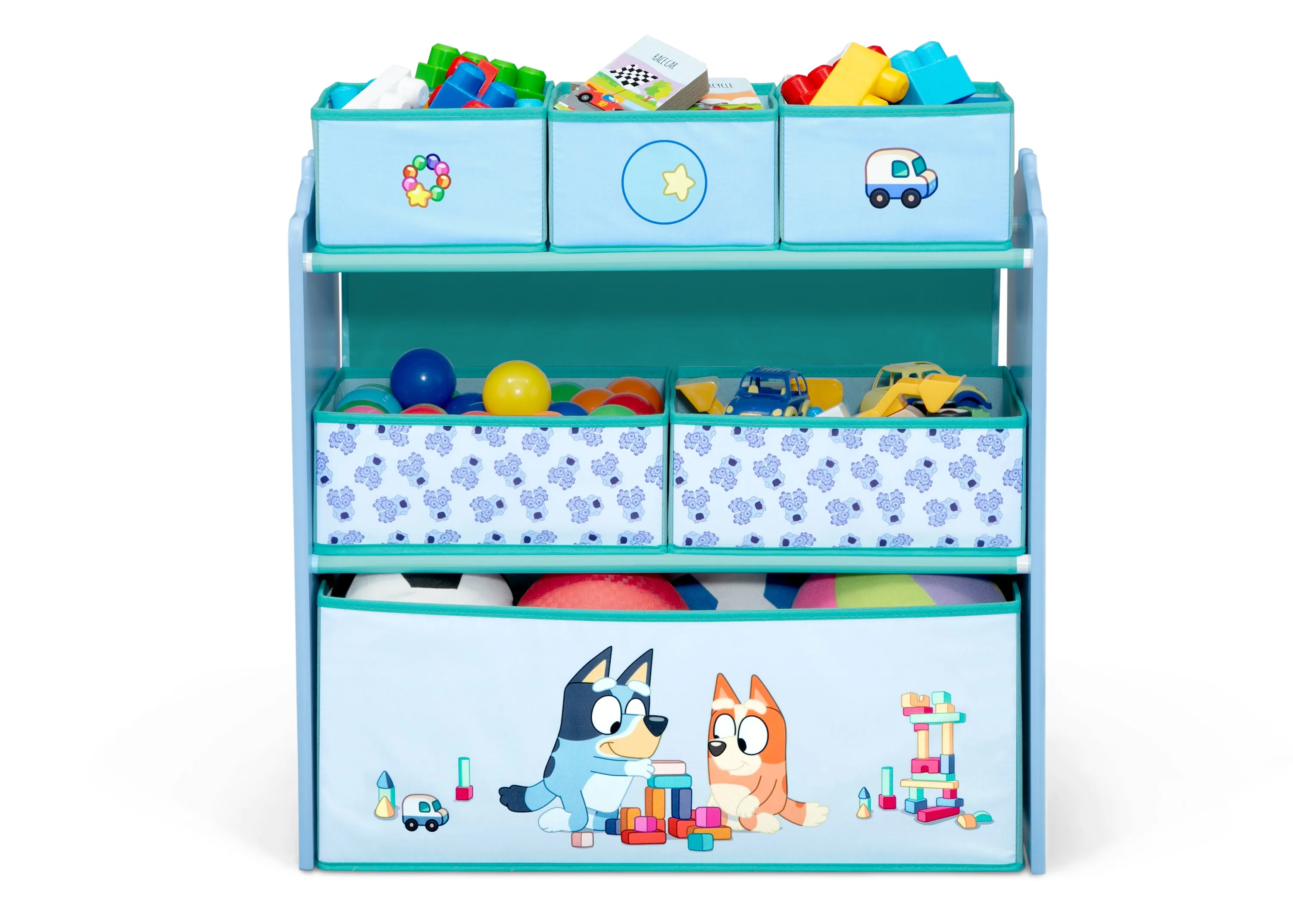 Bluey Design & Store 6 Bin Toy Storage Organizer