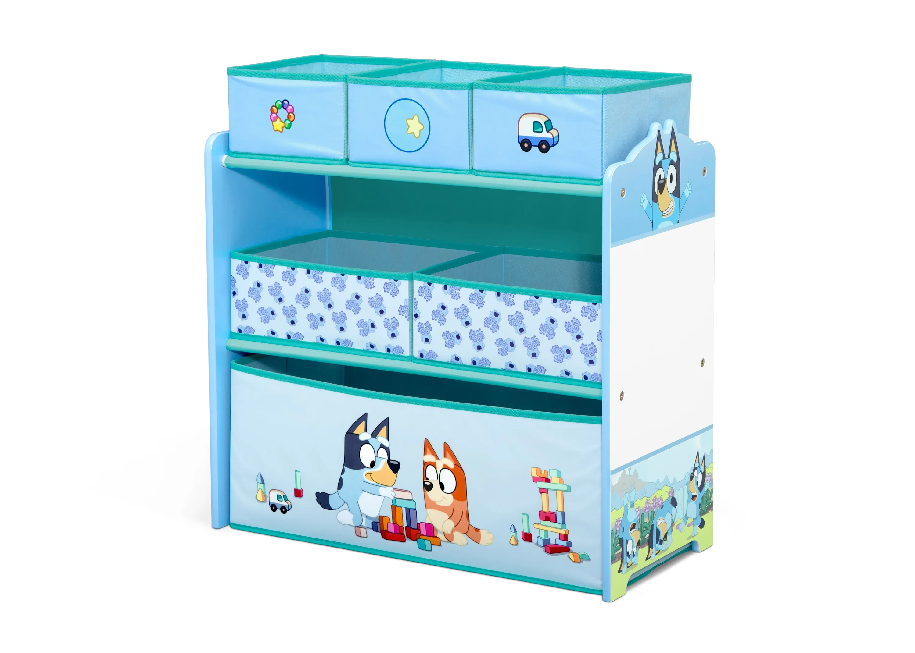 Bluey Design & Store 6 Bin Toy Storage Organizer