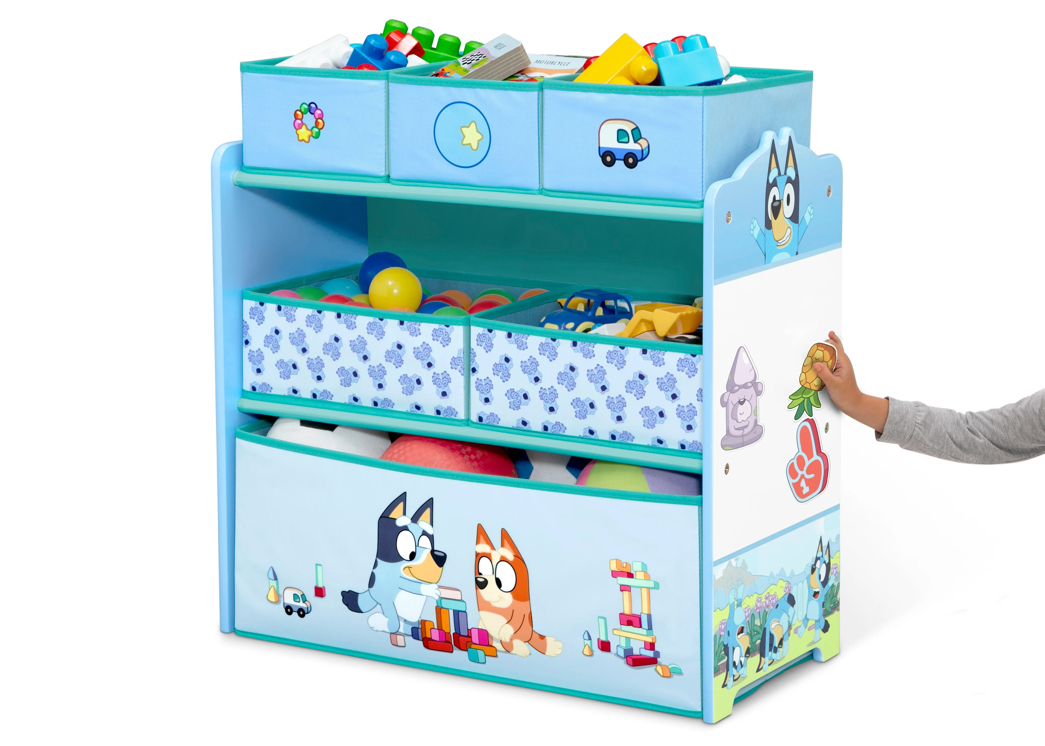 Bluey Design & Store 6 Bin Toy Storage Organizer