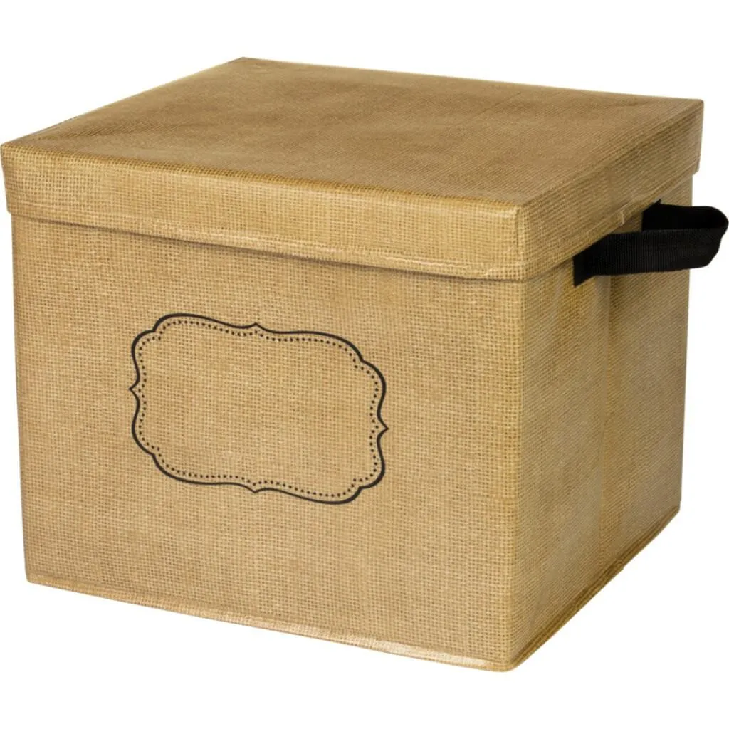 Burlap Storage Box