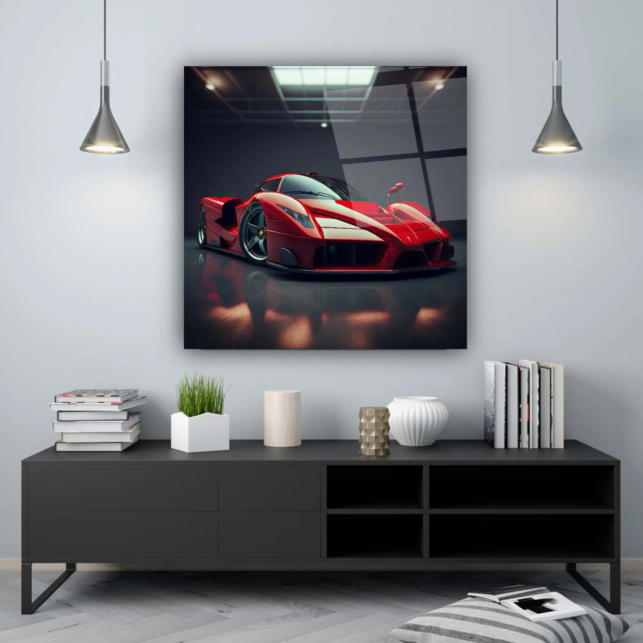 Car Glass Wall Art Table