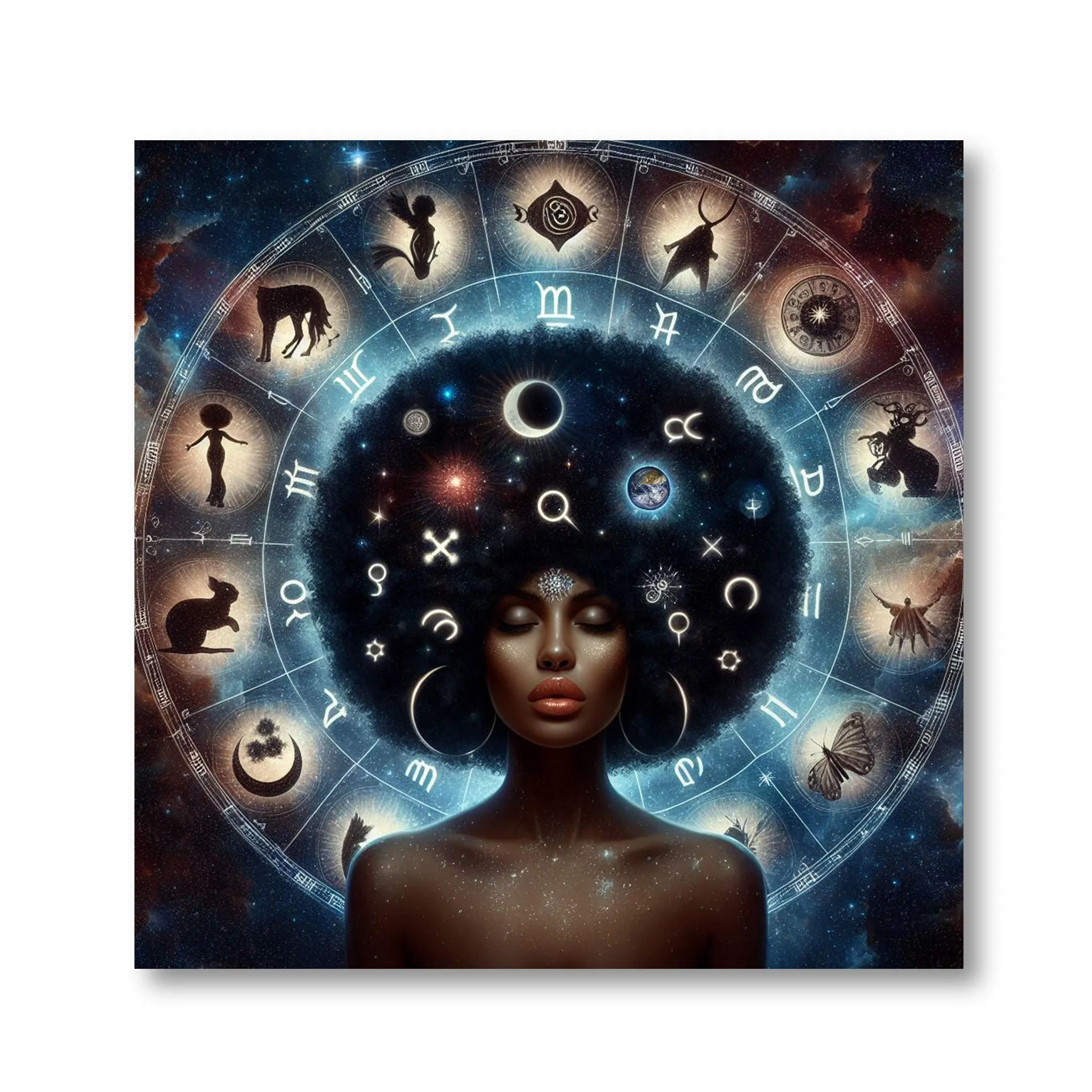 Celestial Zodiac Photo Tile (4-Design Pack)