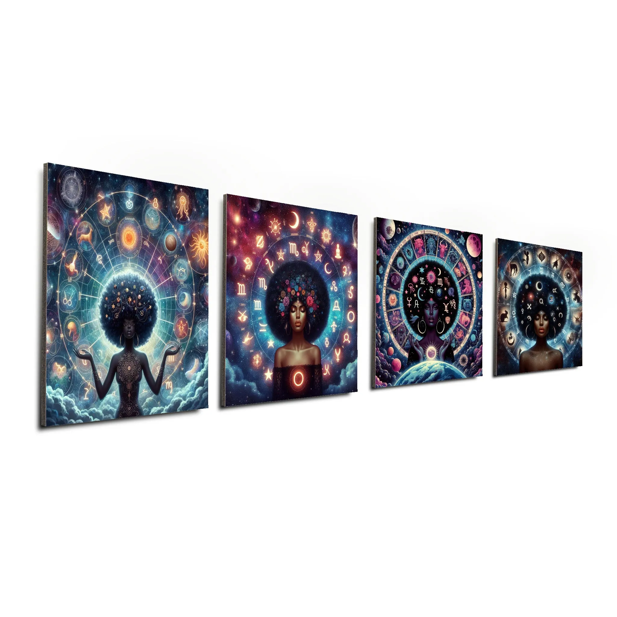 Celestial Zodiac Photo Tile (4-Design Pack)