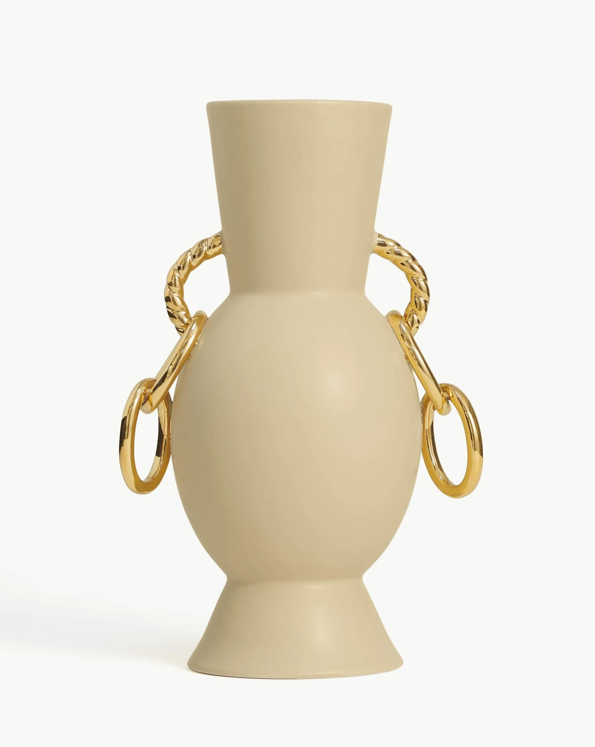 Chain Reakion Ceramic Vase | Ceramic/Beige