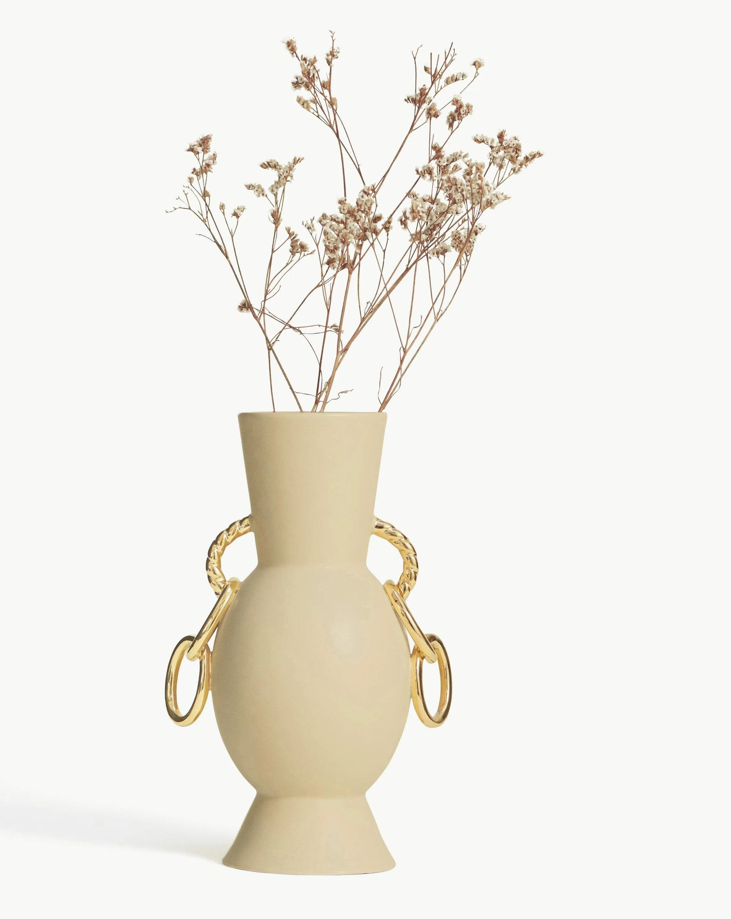 Chain Reakion Ceramic Vase | Ceramic/Beige