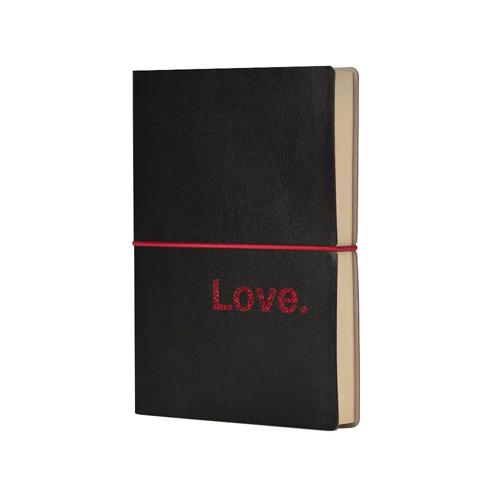 CIAK Emotions Lined Notebook Ivory Paper Black Love A5