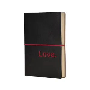 CIAK Emotions Lined Notebook Ivory Paper Black Love A5