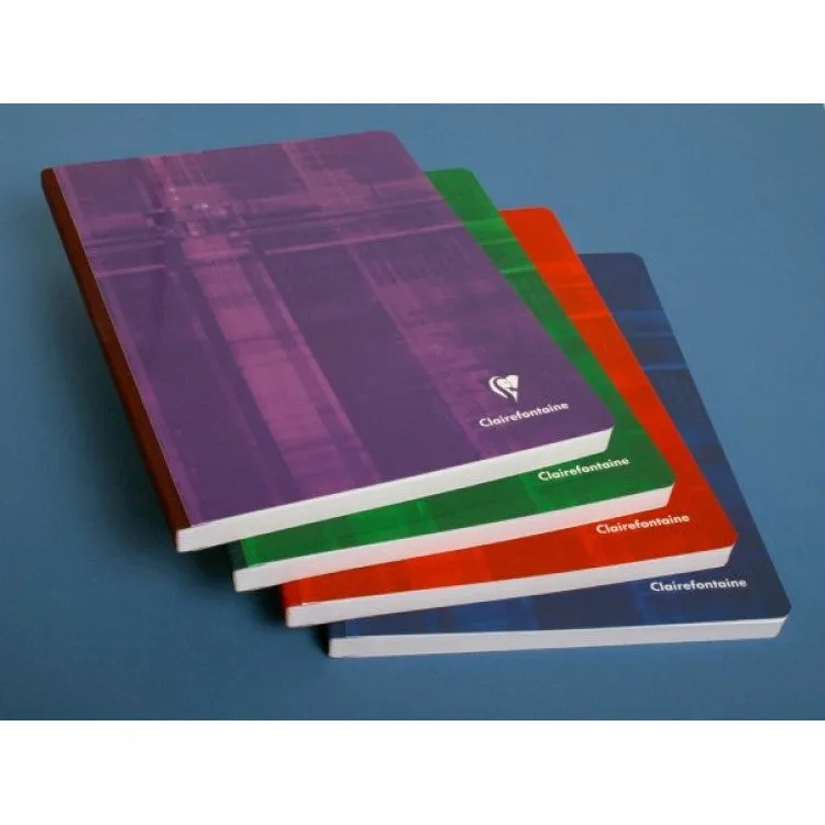 Clairefontaine Clothbound Notebook - French ruled 96 sheets - 8 1/4 x 11 3/4 - Assorted