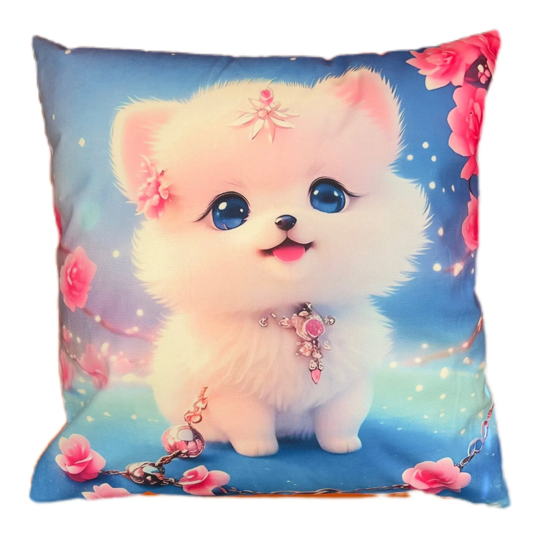 Cute Puppy Square Throw Pillows Animal Dog Lover for Living Room Bed Sofa Cushions