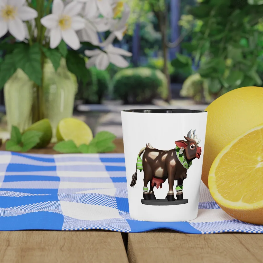 Dark Brown Cow Shot Glass