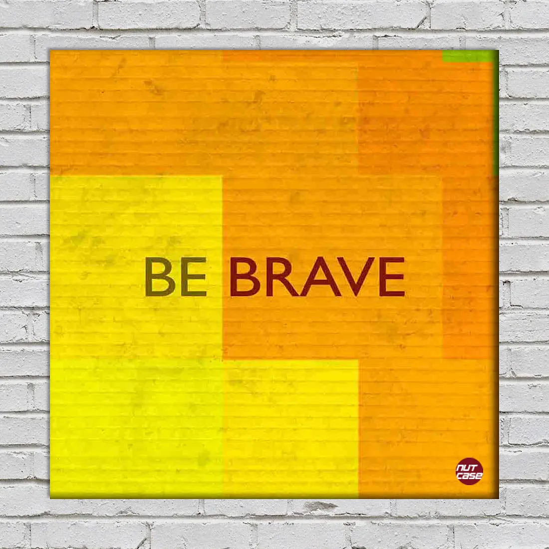 Designer Wall Art Room Decor  -  Be Brave Yellow