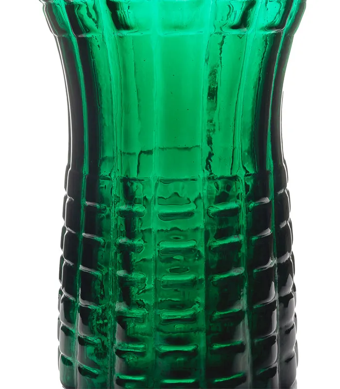 Emerald Checkered Bulb Vase