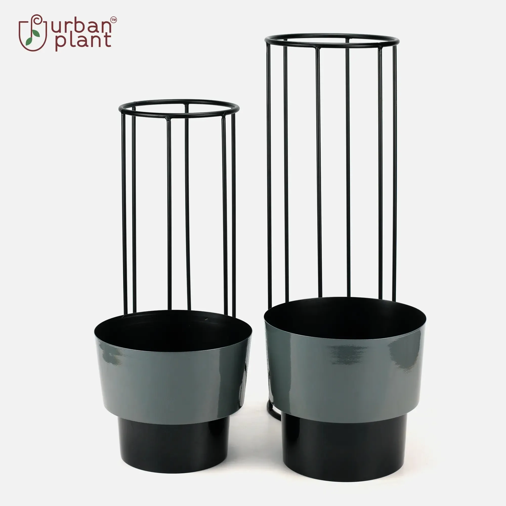 Exquisite Grey Planters - (Set of 2)