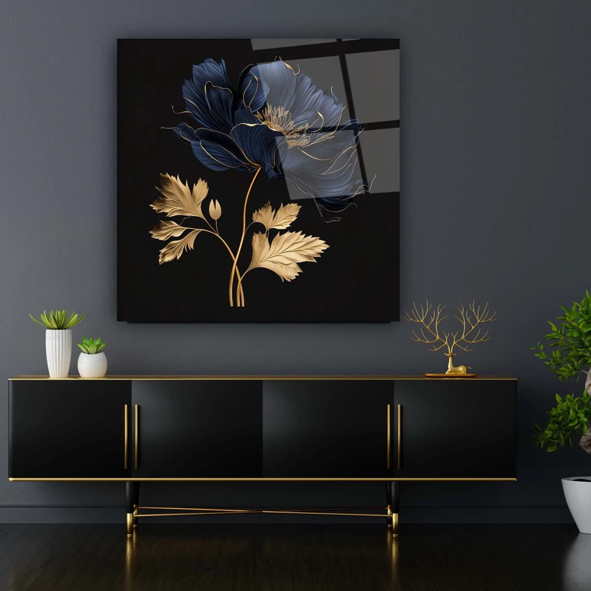 Flower Glass Wall Art 10