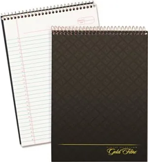 Gold Fibre Wirebound Legal Pad Letter White Gray Cover 70 Sheets