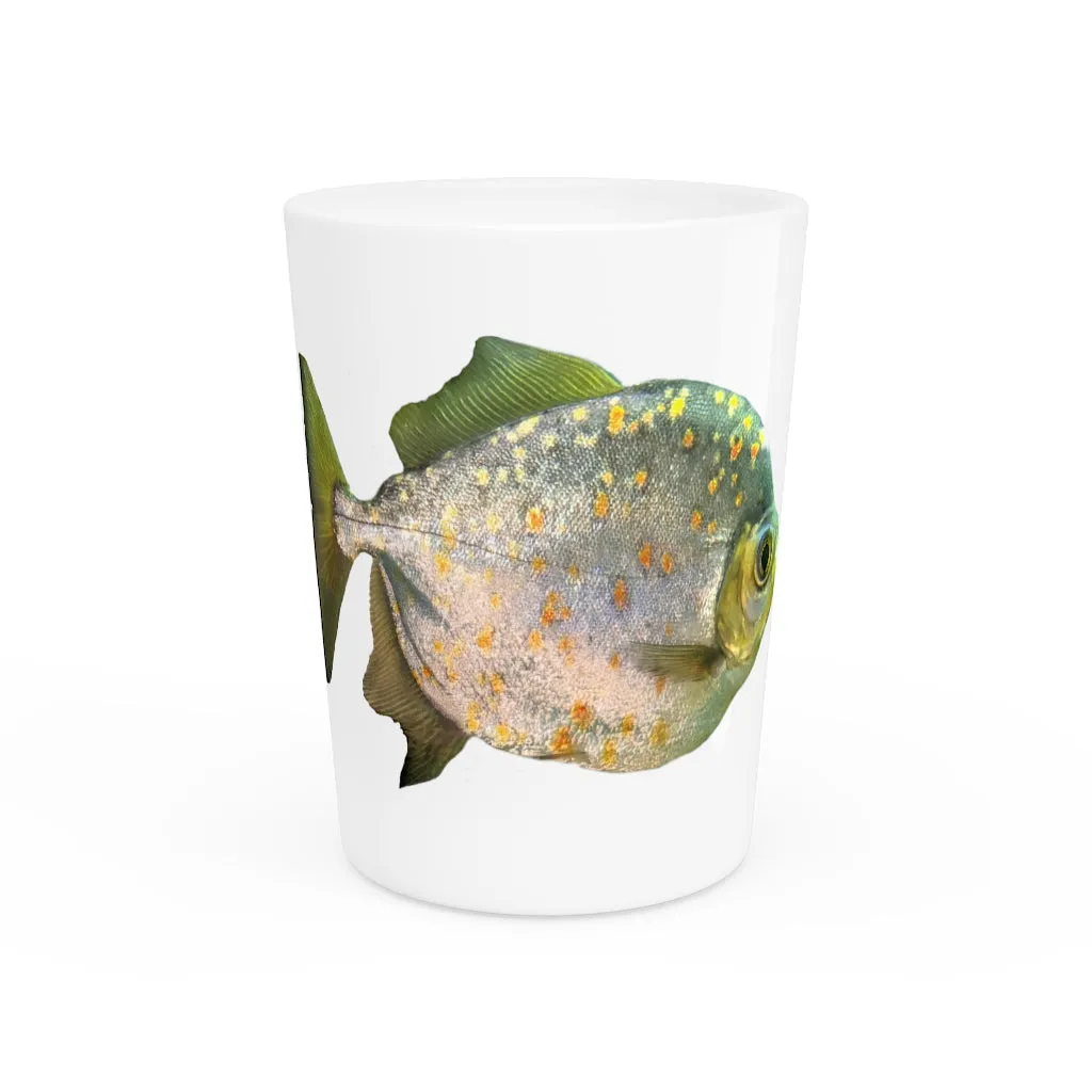 Green Striped Fish Shot Glass