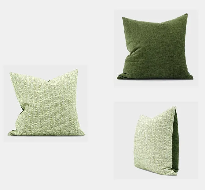 Green White Modern Sofa Pillows, Large Square Modern Throw Pillows for Couch, Simple Throw Pillow for Interior Design, Large Decorative Throw Pillows