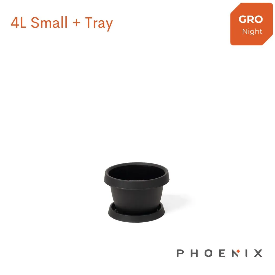 Gro Flowerpot with Tray 4L Small