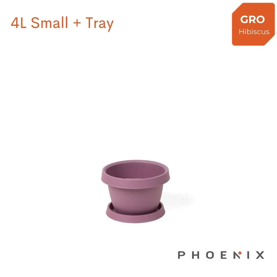 Gro Flowerpot with Tray 4L Small