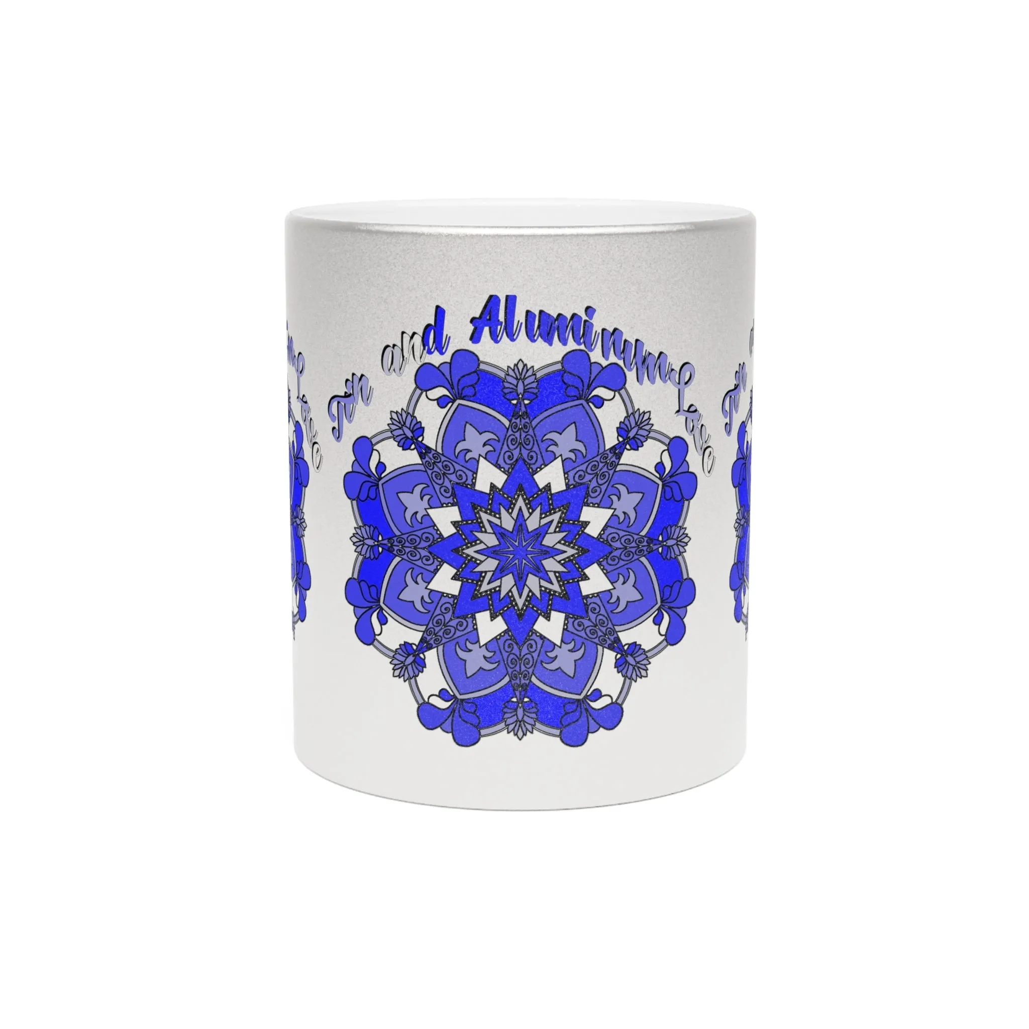 Handmade Mandala Metallic Mug - Gold & Silver Design