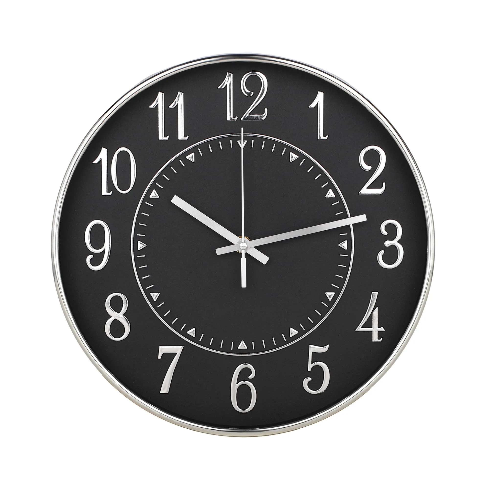 Homestic Wall Clock | Fancy Watch Wall Clocks | Office Wall Clock | Clock for Living Room | Clock for Bedroom | Clock for Hall | Machinery-Quartz | 12 Inch | N-Silver