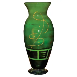 Iguana Green Hurricane Glass Vase