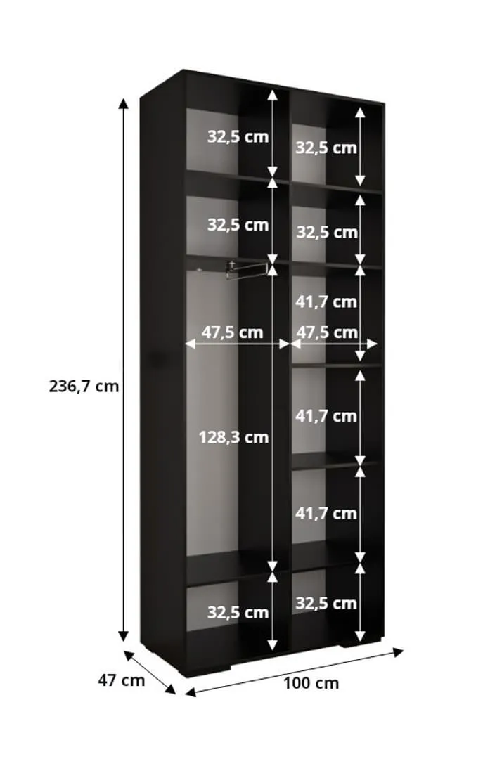 Inova IV Hinged Door Wardrobe 250cm