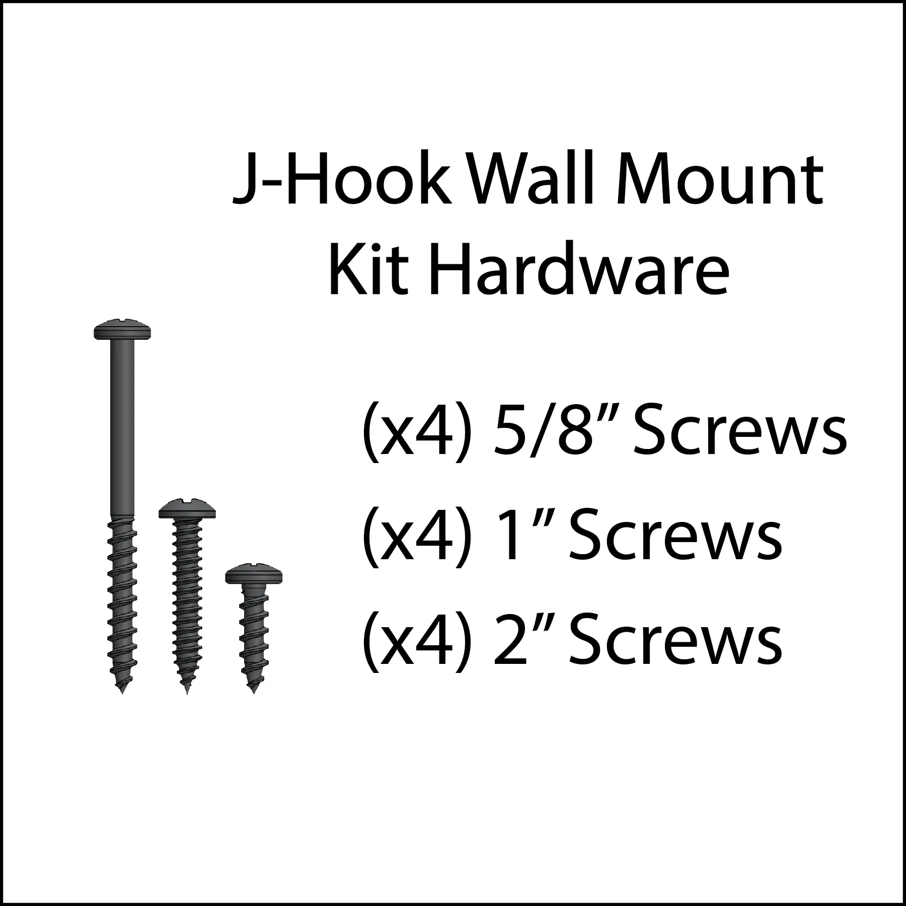 J-Hook Wall Mount Kit | Closet Organizers | 14.5" Deep