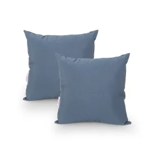 Karalynn Outdoor Modern Square Water Resistant Fabric Pillow (Set of 2)