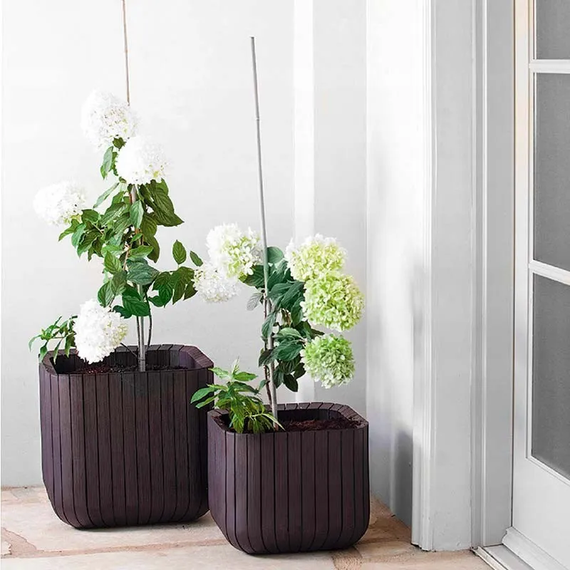 Keter Cube Planter - Brown - 3 Pack